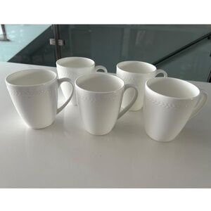 Set of 5 La Rochelle fine porcelain coffee mug